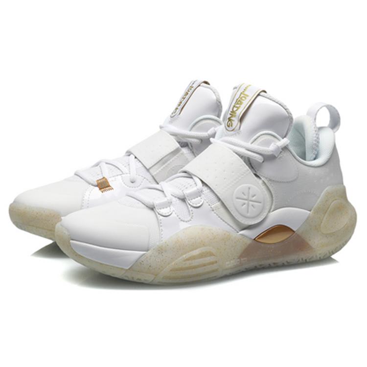 Li Ning All City 8 All City Dämpfung Rutschfest Abriebfest Rückprall Niedriger Schaft Basketballschuhe Herren Weiß ABAQ069-4
