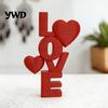 Light Luxury Style Table Topper 2Pcs 3D Printed Stacked LOVE Letter Ornament with Heart Decor, Romantic Anniversary Gift for Girlfriend Tabletop Love