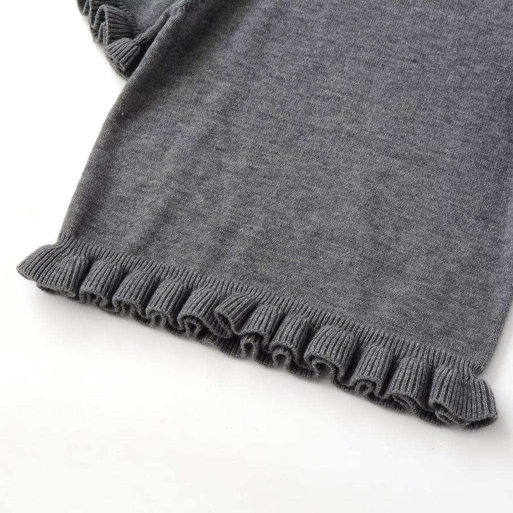 European and American style, new women's clothing, foreign style, short-sleeved laminated decorative knitted sweater 2756130
