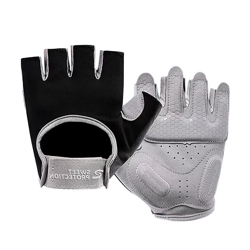 Lightweight Half-Finger Workout Gloves Gym Training Pull-Up Bar Cycling Outdoor Fitness Breathable Sweat-Absorbent Small