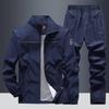 Outdoor 2 Pieces Sets Sportswear Men's Running Sets Jogging Sports Jacket+Pants Sweatsuit Father's Gift Workout Clothes