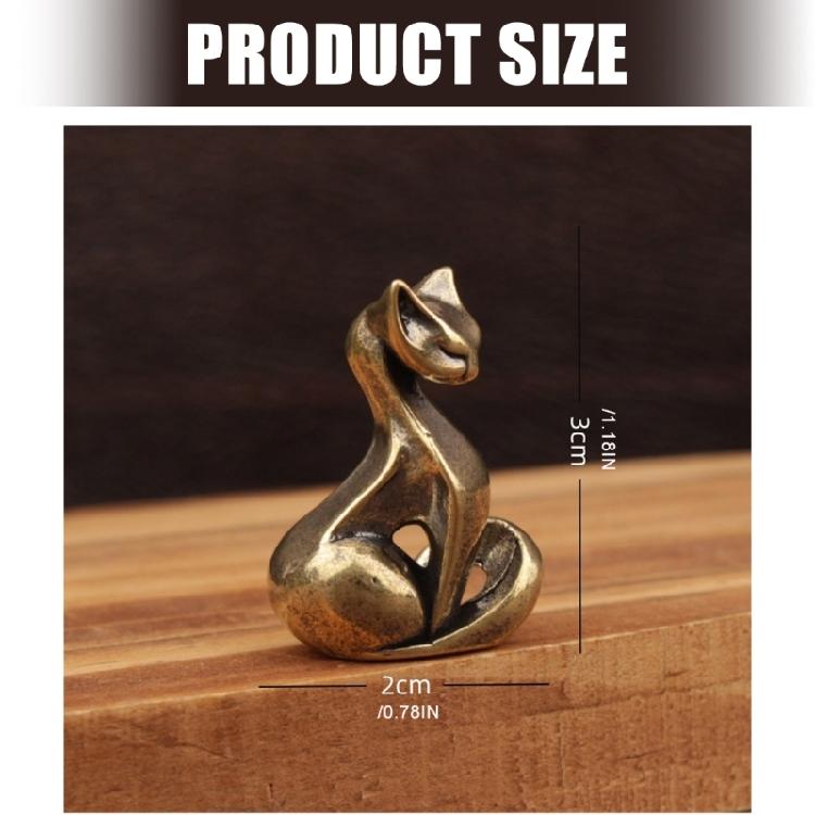 Delicate Cast Bronze Cats Figurine Fashionable Cats Sculpture Ornament Decorative Item For Coffee Table Bedsides Cabinet