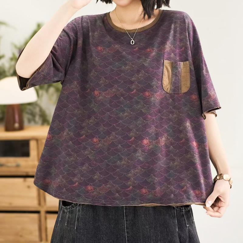 Short-sleeved T-shirt Women's Spring/Summer Casual Loose Round-neck Shirt T-shirt Women