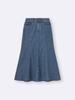 Light Denim Flare Maxi Skirt+os  Us Specification 