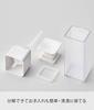 Yamazaki Jitsugyo 5215 Dispenser White Plate Detergent Lotion Alcohol Compatible Easy To Clean One-Hand Approx. W5.5XD5.5XH18.5cm