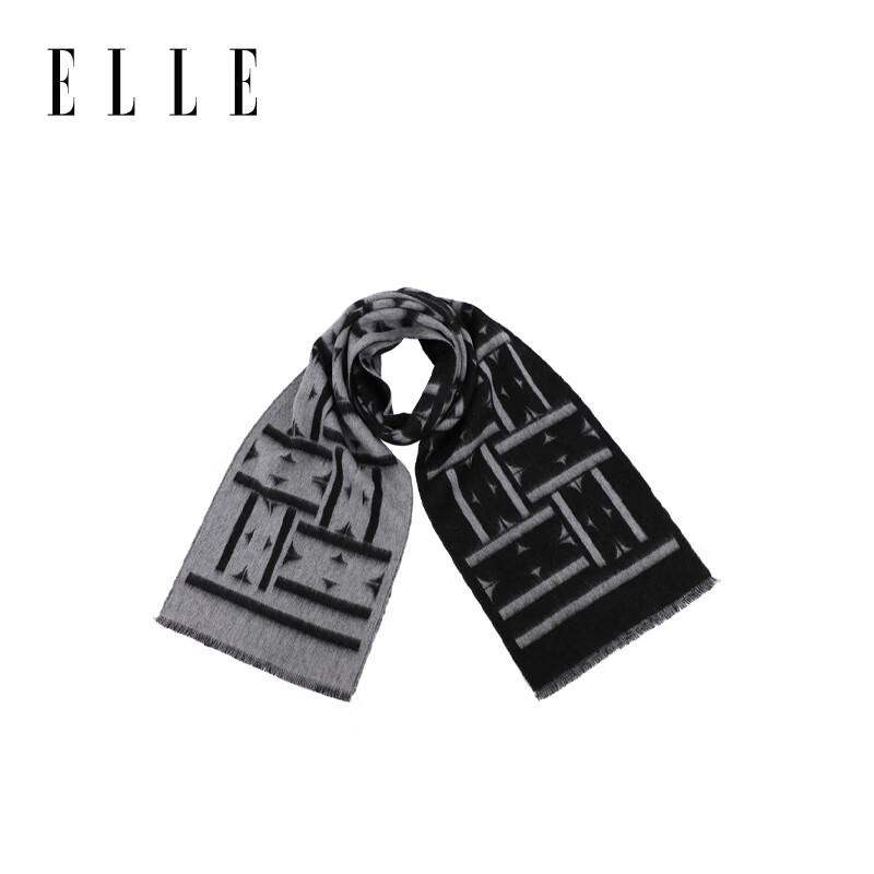 ELLE [Gift Box] 100% Wool Scarf for Men And Women, Autumn And Winter Warm Neck Warmer Shawl, Gift for Birthday Parties