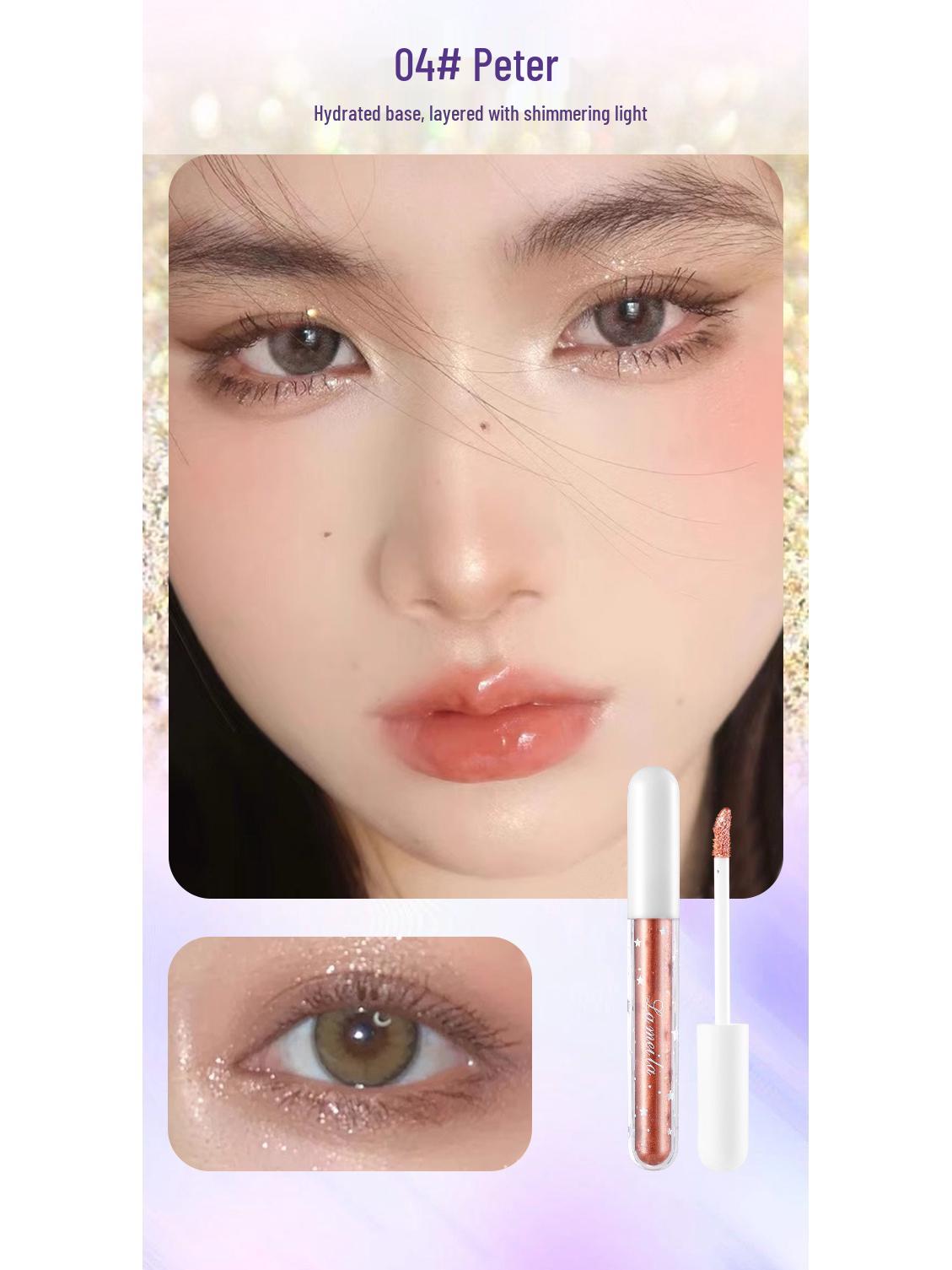 

Lameila Galaxy Shimmer Жидкие тени для век и хайлайтер в ослепительных земных тонах 1.5g