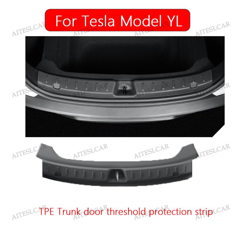 For Tesla ModelYL Launch2026 Trunk Sill Plate Protector TPE Rubber Protector Threshold Bumper Pad Prevent Scratching Accessories