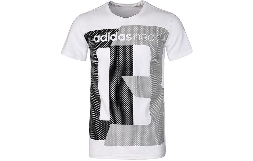 Adidas Neo T Shirts Men s White Crew Neck Moderate Straight Fit CV6936 XXL
