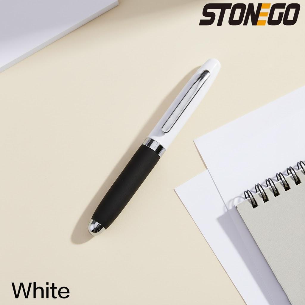 STONEGO Fashion Wallet Pen Short Paragraph Travel Pocket Pen Mini Clip Metal Rollerball Pen for Office School Supplies