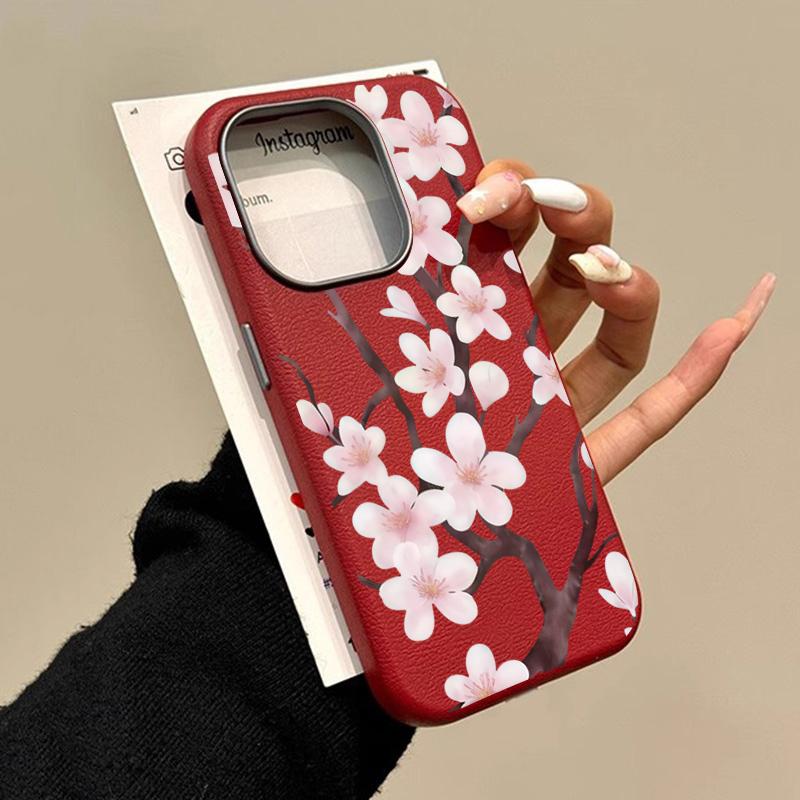 Litschi-Muster Handyhülle Für iPhone 11 12 13 14 15 16 17 Pro Max XS XR X 7 8 Plus 16E Air Mit Blumenmuster Weiche Silikonhülle