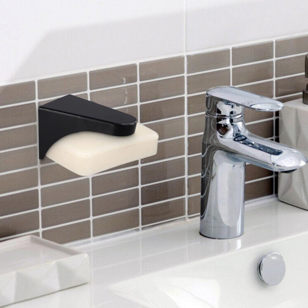 Wall Mounted ABS Magnetic Soap Holder Convenient Design for Kitchen and Bath
