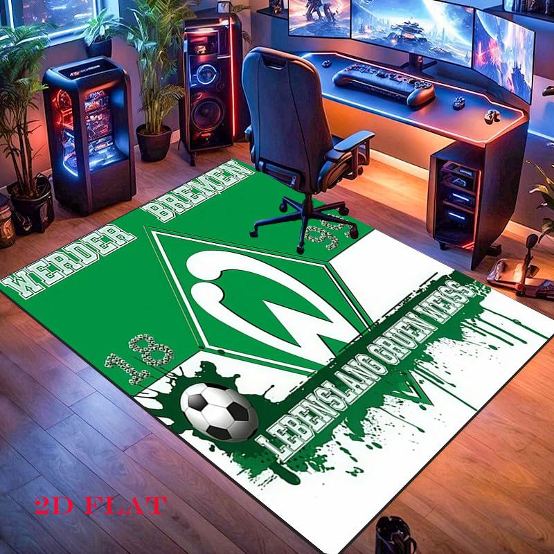 Poster Werder Bremen Tappeto per Soggiorno Camera da Letto Casa Decorazione Divano, Tappetino Antiscivolo per Giochi Bambini