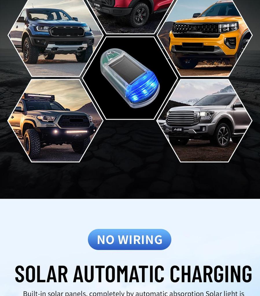 Solar 12-LED Remote Control Truck Roof & Cab Marker Light for F150 & RAM