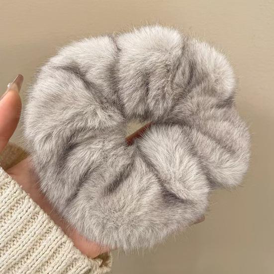 Yousheng Women Hair Rope Large Size Plush Hair Scrunchies Comfortable Fit No Pulling Warm Hair Band Hair Accessories
