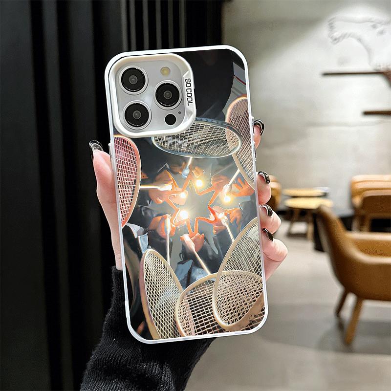Badminton Sport Soft Phone Case for iPhone 15 16 17 Pro Max 17Air 16E 14 Plus 13 12 Mini Shockproof Cover Back Shell