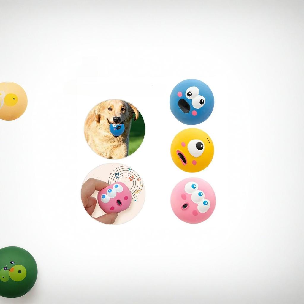 Haustier Hund Latex Quietschespielzeug Cartoon Große Augen Zahnpflege Kauspielzeug