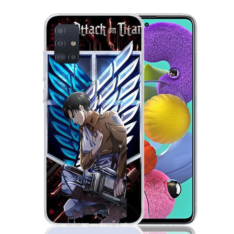 A-Attack on T-Titan Levi Phone Case For Samsung Galaxy A52 A32 A22 A12 A02S A50S A30S A51 A31 AA71 Note 20 Ultra 10 S10 Plus Gal