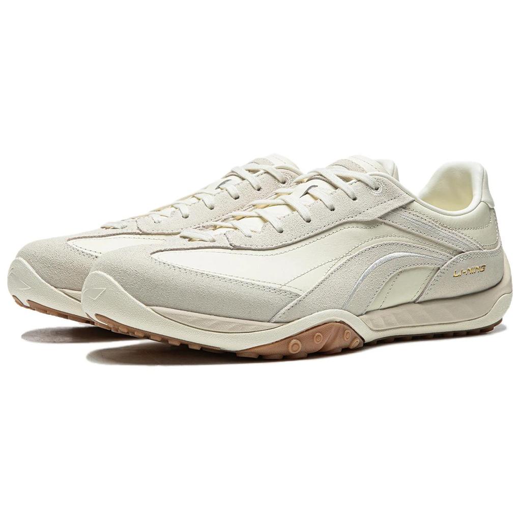 Li Ning Xingliu Abrasion Resistant, Lightweight, Balanced Low Top Casual Shoes Unisex Beige AGCW002-4