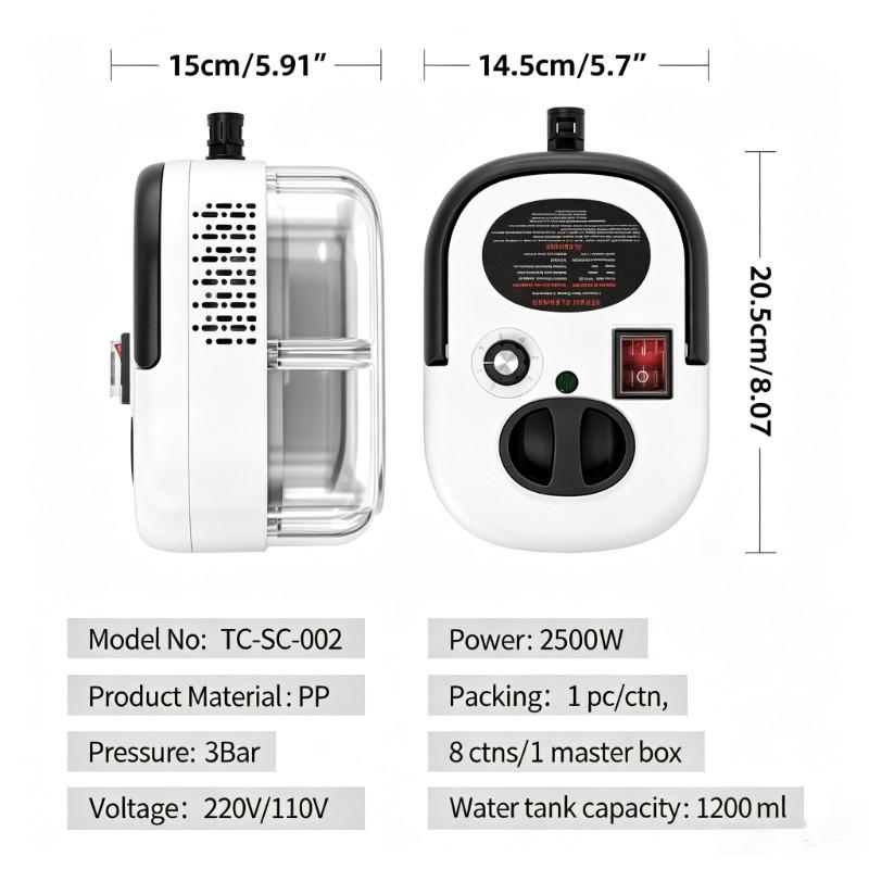 2500W High Temperature Pressurized Steam Cleaner Small Handheld Rapid Heating Steam Cleaning Machine