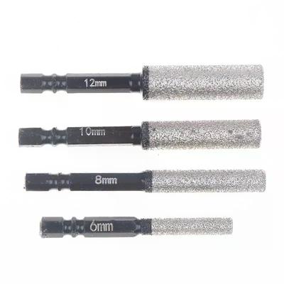 2Pcs 5-12mm Vacuum Brazed Dry Hole Maker Set - Porcelain/Granite/Marble/Tile Drill Bit for Wet and Dry Use