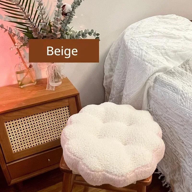 

1PC Cute Macaroon Color Thickened Soft Cushion Pillow Tatami Floor Pillow Cushion for Home Office Patio Dining Chairs 40x40cm 40x40cm бежевий