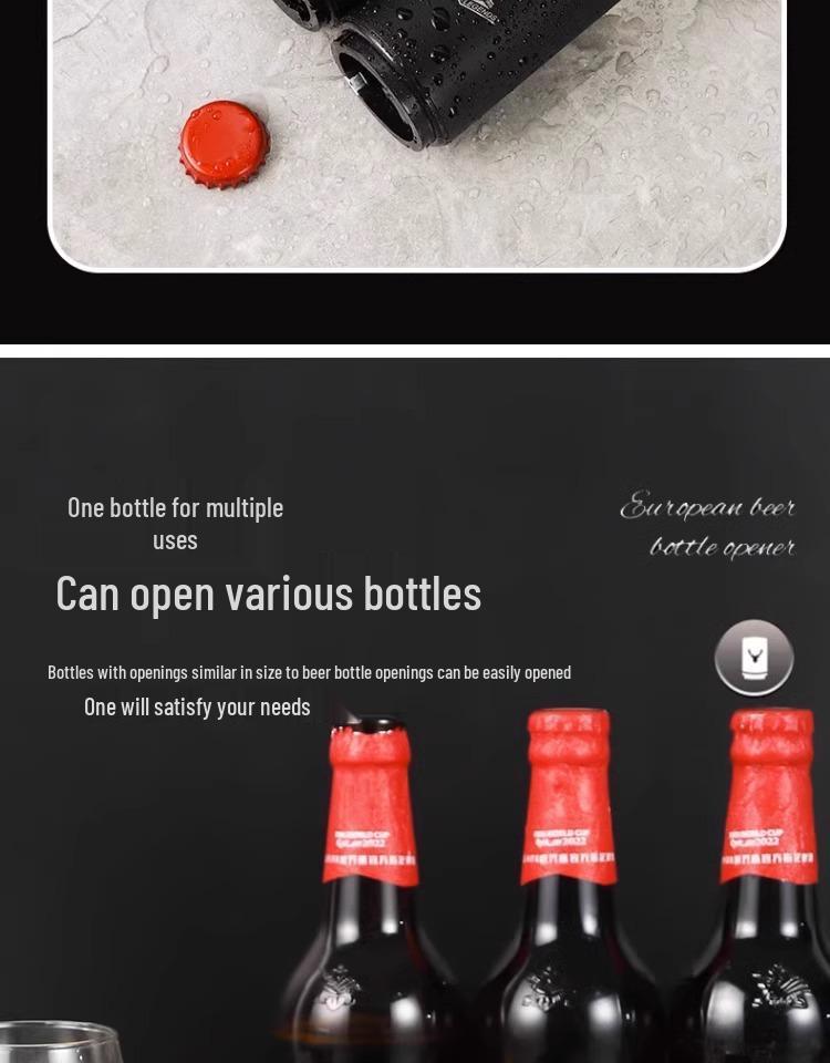 Kreativer Automatischer Bierflaschenöffner aus Edelstahl mit Druckmechanismus