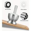 Stainless Steel Manual Mortar and Pestle Set with Silicone Lid - Ideal for Kitchen & Restaurant Use, Perfect for Herbs & Spices
