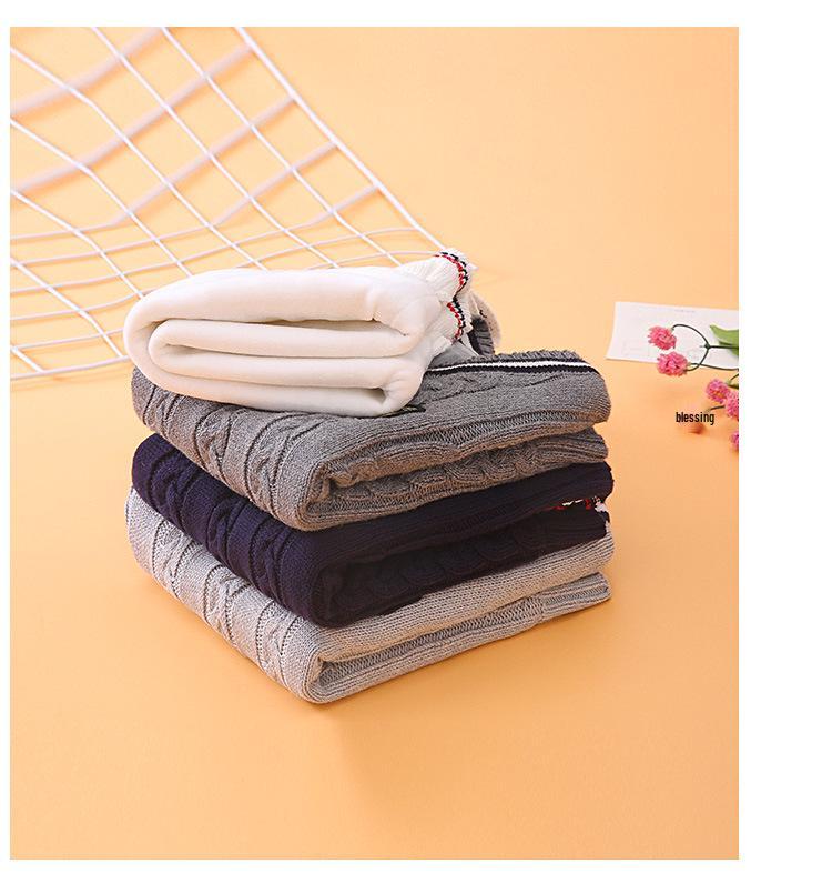 Kids' Preppy Fleece-Lined Vest - Warm School Uniform Sweater for Boys and Girls