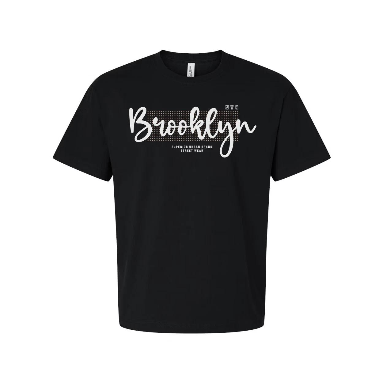 

Brooklyn Script Graphic T Shirt For Unisex Casual Streetwear Everyday Wardrobe E L