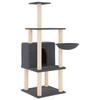 VidaXL Cat Tree with Sisal Scratching Posts Dark Grey 132 Cm 171728