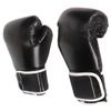 1 Paar Schwarze Erwachsenen Kampf Trainings Boxhandschuhe PU Unisex Sandsack Kampf Boxhandschuhe