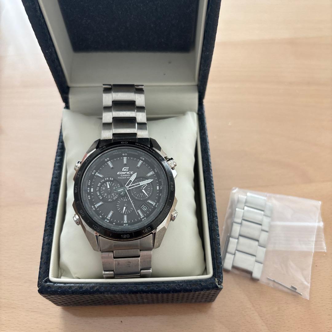 EDIFICE CASIO Черные часы с хронографом