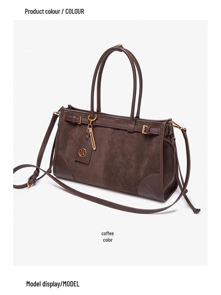 2025 Suede Motorkárska Taška: Všestranná Crossbody & Ramenná Kabelka na Jeseň/Zimu