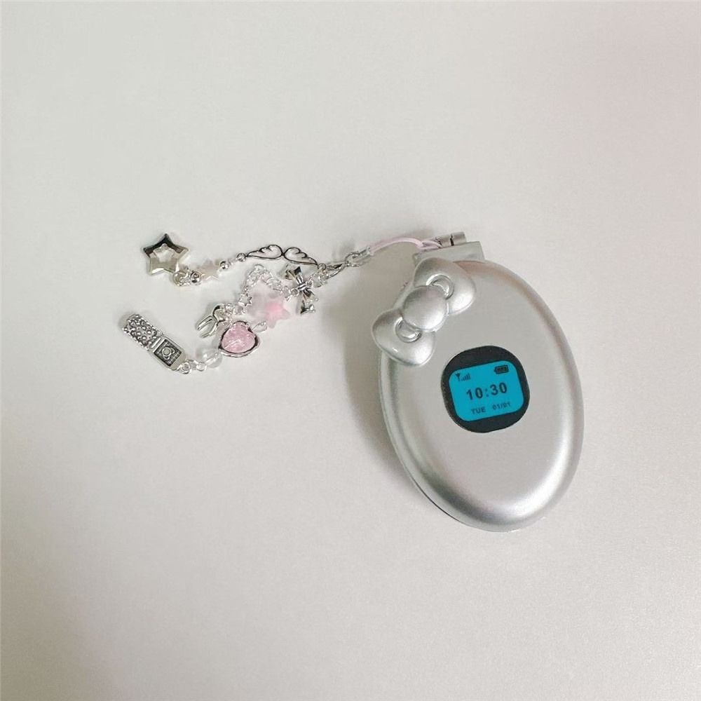 Millennium Style Air Cushion Comb Flip Phone Y2k Pendant Plastic Make-up Mirror Women Girls
