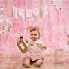Minnie One High Chair Banner - Minnie 1st Birthday Party Decorations,Pink Minnie First Highchair Banner,Girl First Birthday Highchair,1st Photo Prop