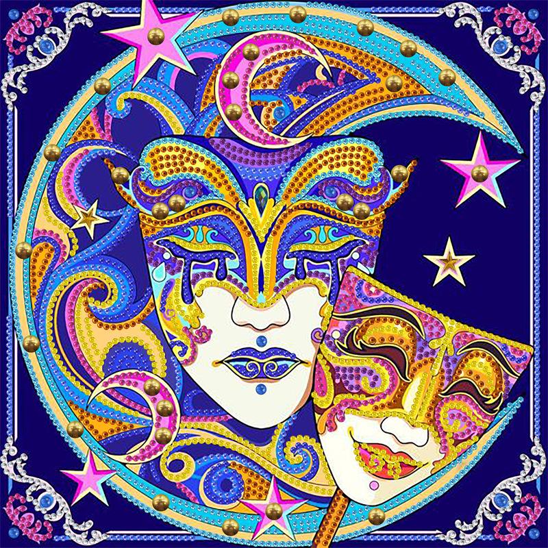 5D Tribal Beauty DIY Diamond Painting Kit – Rhinestone Sticker Decorative Art, Handmade Craft