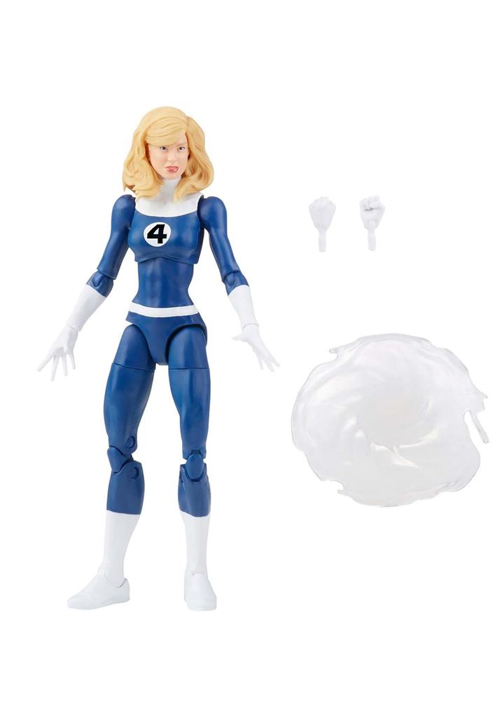 Marvel Hasbro Legends Series Retro Fantastic Four Marvel Belle the Invisible Woman Action Figure Toy with 3 Black 6-Inch Accessories,