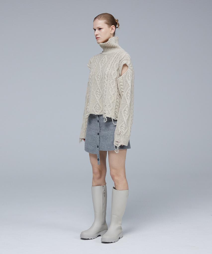 Meuameu Wool Short Skirt Pants
