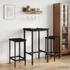Bar Stools 2 pcs Black Oak Look 40 x 32 x 74 cm