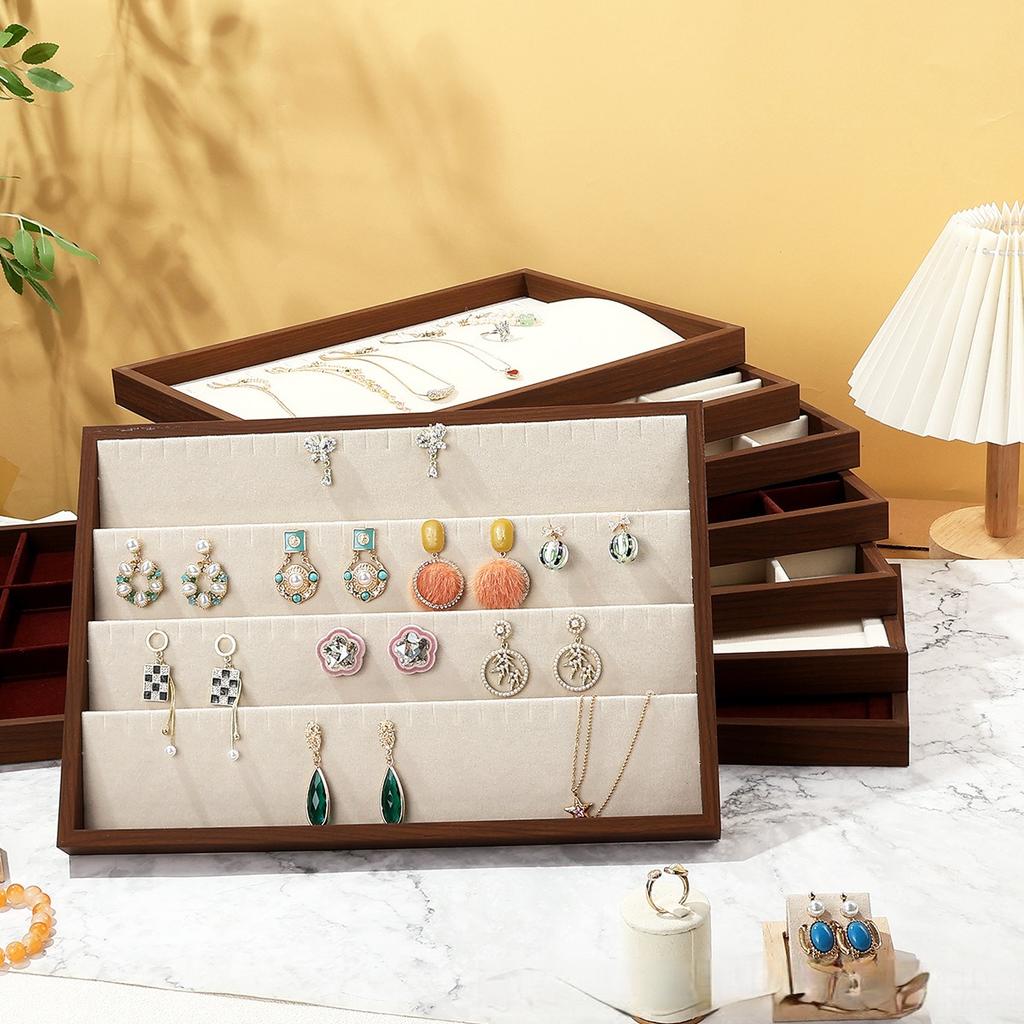 Ornament Display Board, Chain Pendant Storage Case, Finger Ring Tray, Ear Stud Holder, Bangle Exhibition Accessory