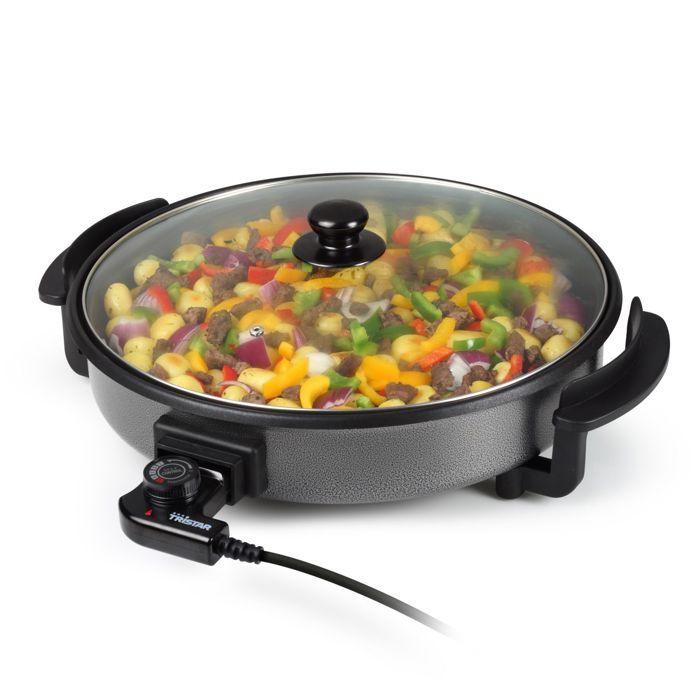 Sauteuse Multifonction Tristar PZ-2963 - 30 Cm - 1,75 L - Pour 4 Personnes - Thermostat Réglable - 1500 W