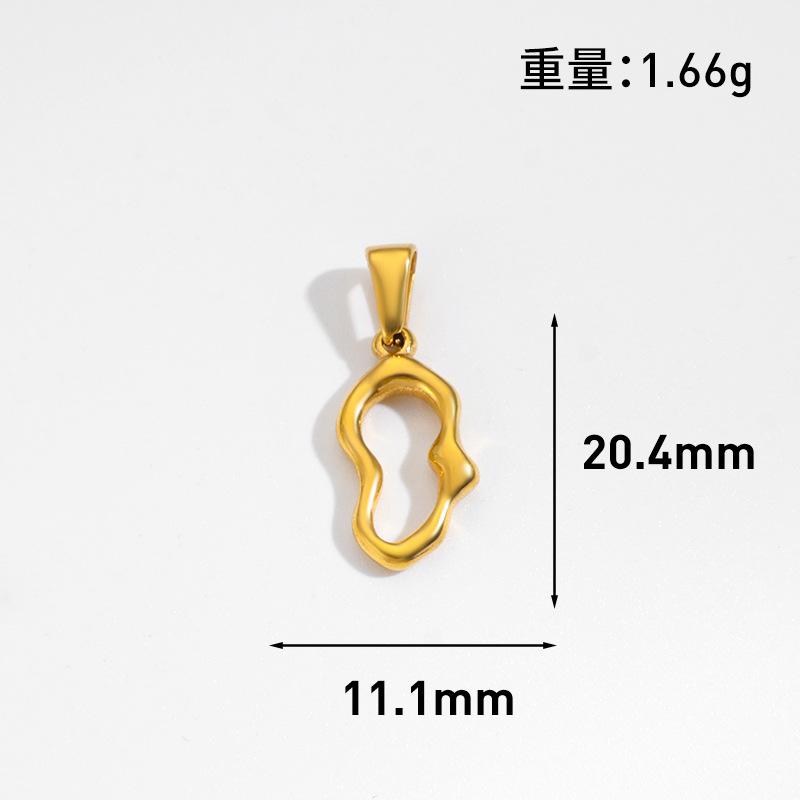 Various 18k Gold Feather Flower Charms Heart Face Pendant  Stainless Steel Diy Jewelry Accessories for Necklace Bracelet Gift
