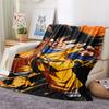1PC Son Goku Patterned Flannel Blanket Suitable For All Seasons For Home Decor Warmth And Comfort Gifts Holiday Present