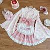 [CAWILXHA] Abiti Lolita, Abito Unico, Costume Cosplay, Stile Giapponese, Azzurro, Rosa, Maniche a Principessa, Maniche Lunghe, Mori Girl, Sogno Carino