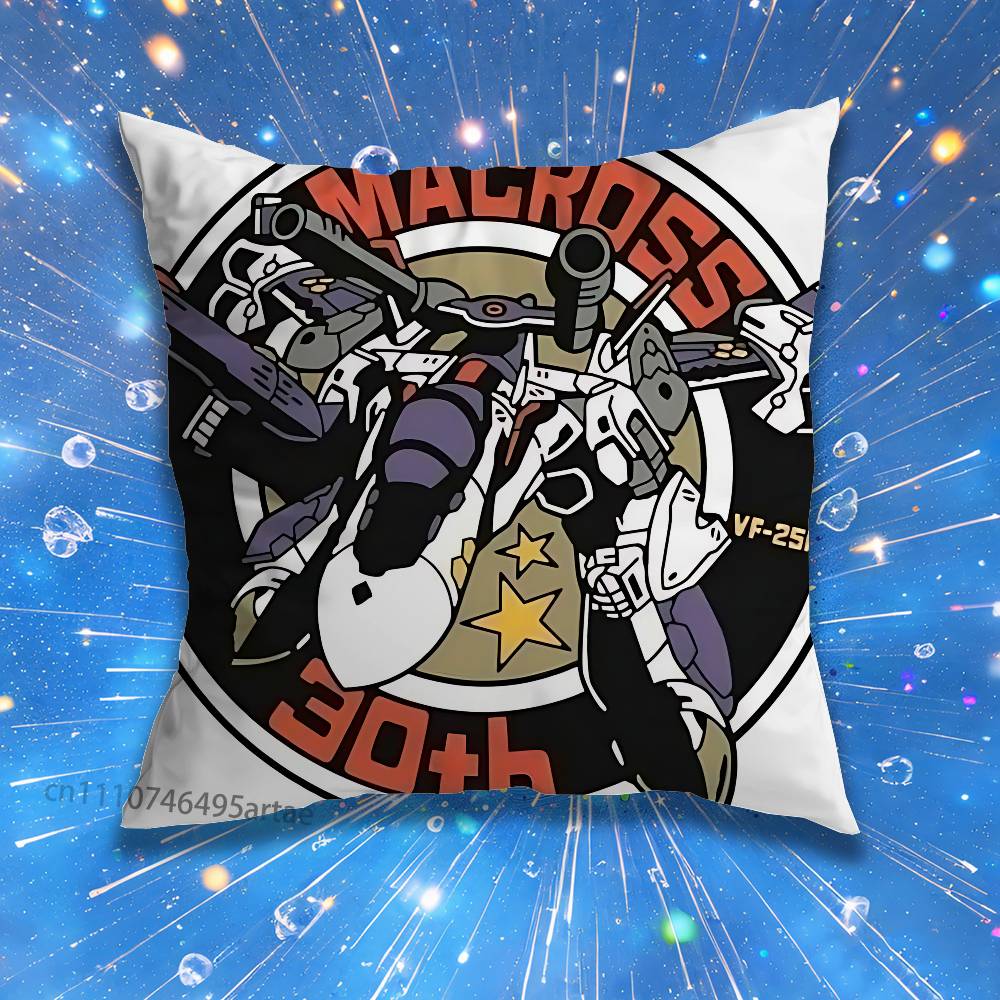 R-Robotech Anime Macross Pillow for Sofa Seat Chair Decorative/Modern Home Decor Print Throw Cushion