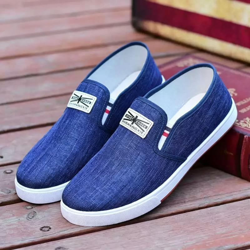 Men New Spring Lao Beijing Canvas Shoes, Trendy Breathable Soft Sole Running Sneakers, Wholesale Footwear with Rubber Outsole