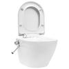 VidaXL Toilette murale sans rebord et réservoir caché Céramique Blanc