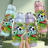 1PC Colorful Football Globe Art 750ml Color Plastic Sports Water Bottle Leakproof Flip Straw Lid Suitable for Sports Office Home Use