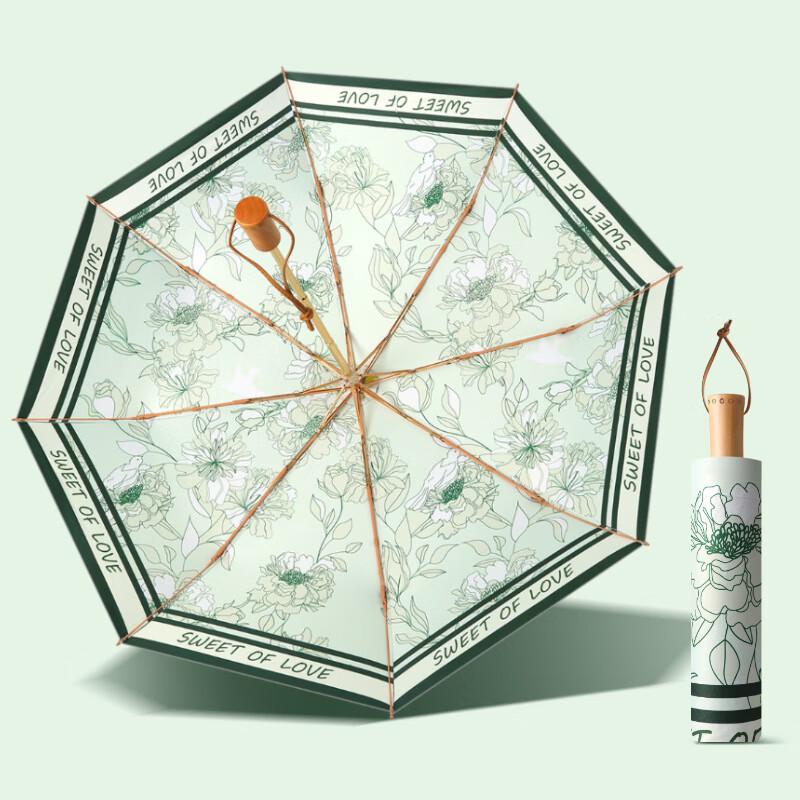 XuQing 8-Rib Three-Fold UV Protection Compact Umbrella
